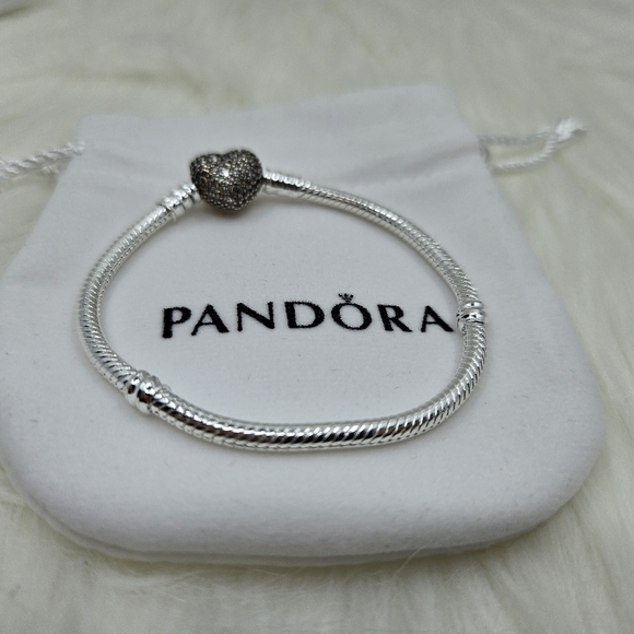 Pandora Heart ❤️ snake chain bracelet. - Picture 6 of 7